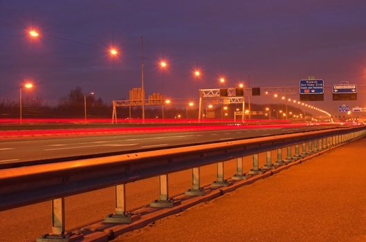 Highway at night