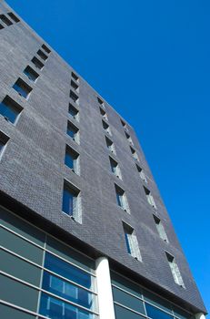 Facade of a modern skyscraper in Holland