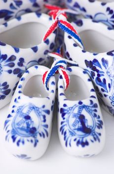 Set of Dutch porcelain clogs, traditional souvenir from Holland