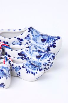 Set of Dutch porcelain clogs, traditional souvenir from Holland