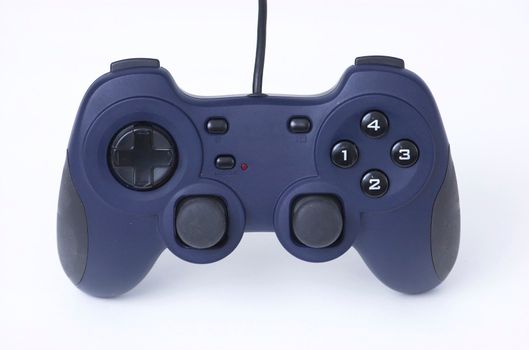 Blue computer joypad, gaming equipment