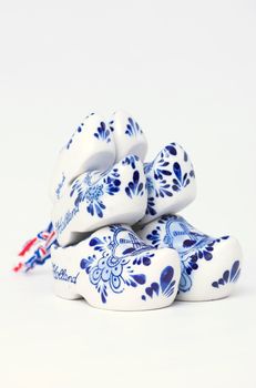 Set of Dutch porcelain clogs, traditional souvenir from Holland