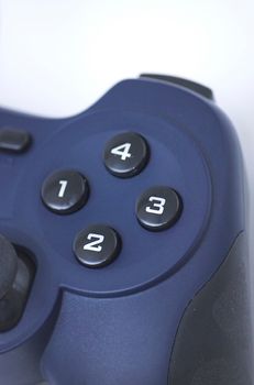 Blue computer joypad, gaming equipment