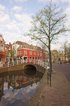 City centre of the medieval Dutch town of Delft