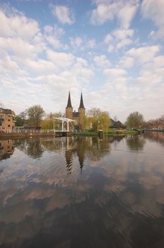 East gate in Delft, old fortification