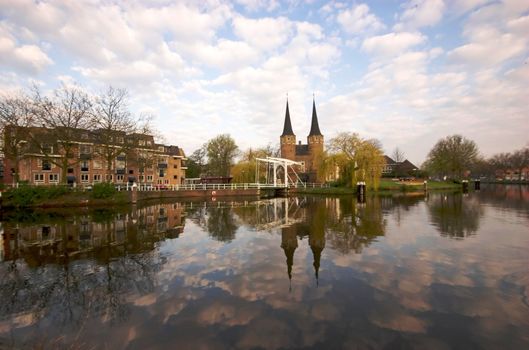 East gate in Delft, old fortification