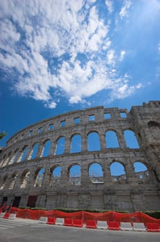 Roman arena in Pula, Croatia, Istria region