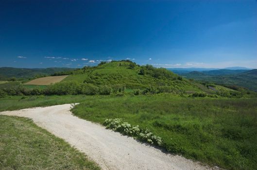 Countryside landscape in the Valley of Mirna, Croatia