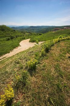 Countryside landscape in the Valley of Mirna, Croatia