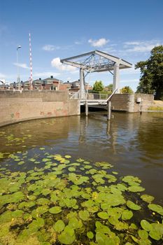 Modern colapsible bridge in Holland