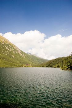 Mountain lake in Polish Tatra