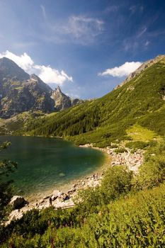 Mountain lake in Polish Tatra