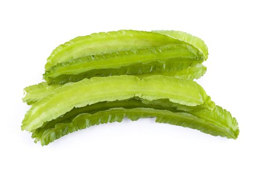 Fresh Winged beans isolated on white background.