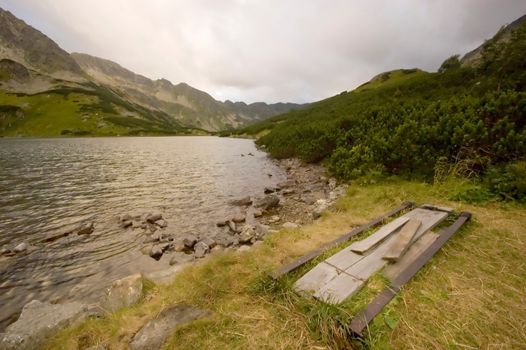 Mountain lake in Polish Tatra