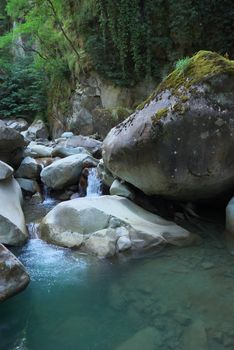 waterfall on coast of Black Sea