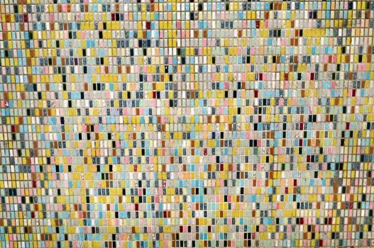 Colorful background from mosaic wall.