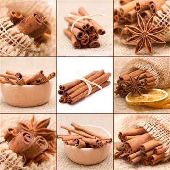 cinnamon collage