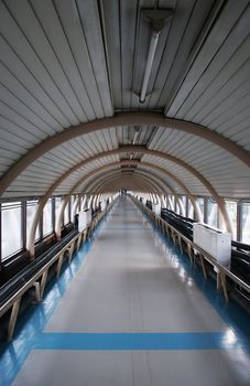 The tunnel linking domestic to International terminals in Bangkok