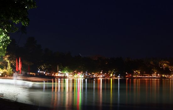 The restaurants and bars at Chaweng Beach on Koh Samui, Thailand