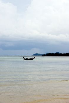 A longtail boat on the coast of Koh Samui, Thailand