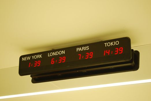 timezones clocks from different cities: ny, paris, london, tokyo