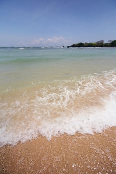 Coast of Indian ocean in the morning. Bali. Indonesia