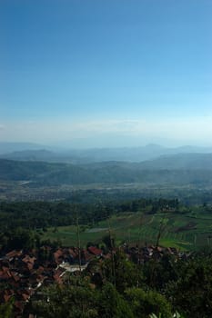 village scenery in kuningan, west java-indonesia