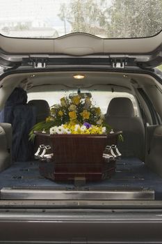 Casket at a funeral