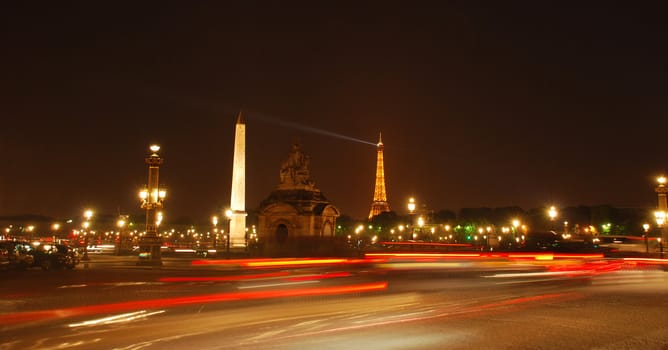 Majestic view of Paris, France at night