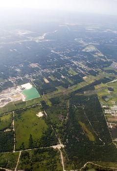 Aerial view of rainforest at Malaysia 