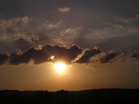 Sunset in summer