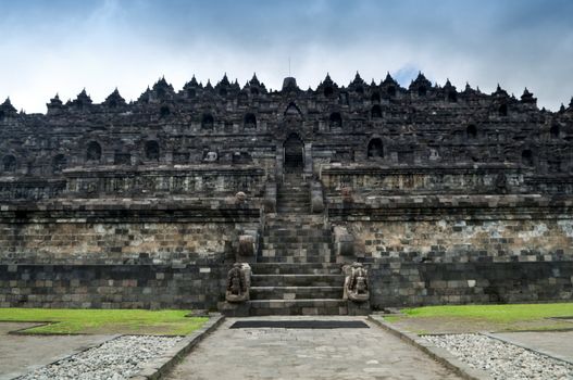 Borobudur Ruins at Yogyakarta, Central Java, Indonesia.