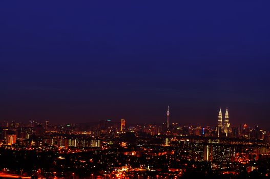 View of Kuala Lumpur, capital city of Malaysia.