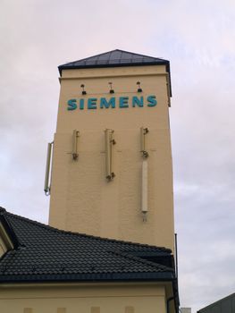 house with siemens company logo