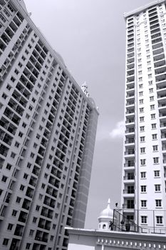 high rise building of modern apartment