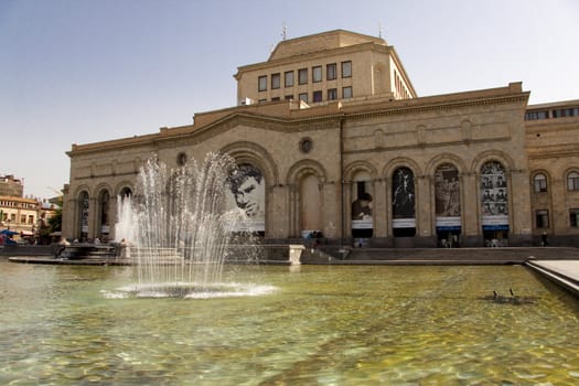 Yerevan capital of Armenia - central square in this town