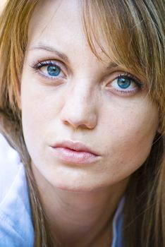 beautiful young woman outdoor portrait