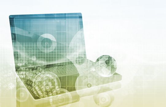 Internet Web Abstract on a Digital Background