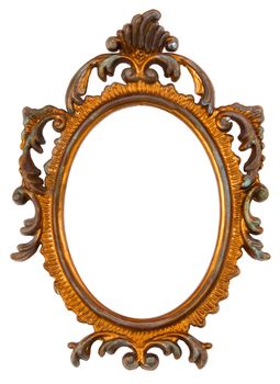 Old Ovall Picture Frame on white background