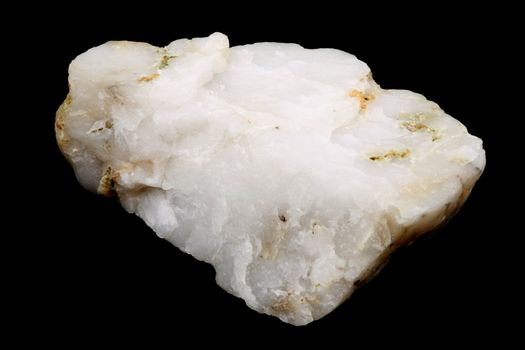 white stone isolated on black