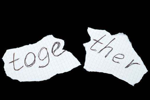 word together on white paper