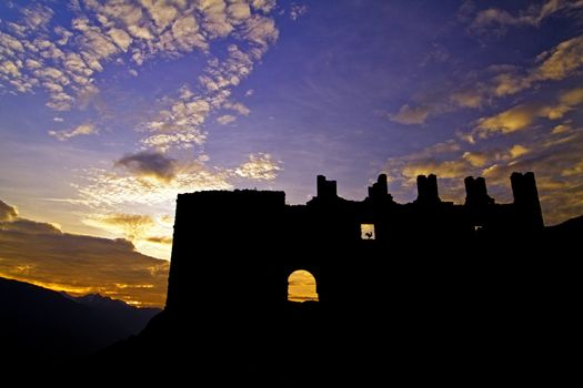 Grumello Castle in Valtellina, northern Italy 