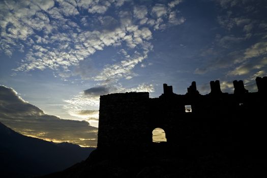 Grumello Castle in Valtellina, northern Italy 