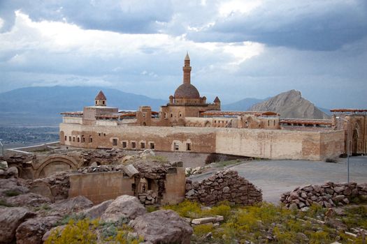 Ishak Pasha Palace near Dogubayazit in Eastern Turkey. Old fortification