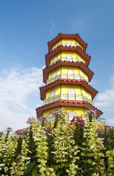 Pagoda of the Chinese gardens in Malaysia.