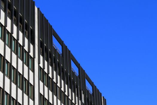 Skyscraper facade in a modern urban financial district