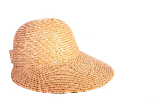 Female straw hat with a peak.