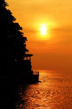 Varenna (Como Lake), walking at sunset 