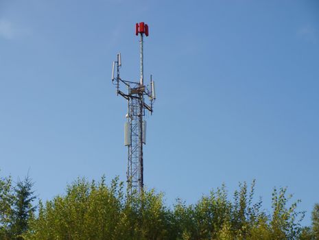 cellular stack, tower which  	broadcasts tv, radio, net, mobil signal