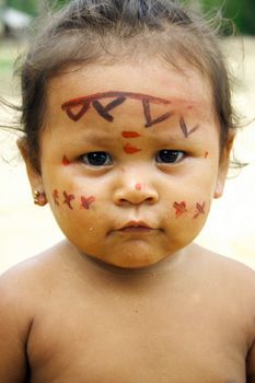 A young child photograph taken in an Amazonian tribe.